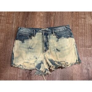 Free People Acid Wash Denim Jean‎ Shorts High Rise 29